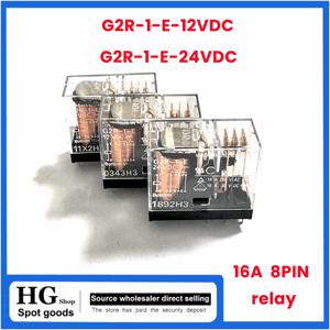 1PCS 3PCS 5 개/몫 G2R-1-E-12VDC G2R-1-E-24VDC 12V 24V DIP-8 하나 열림 하나 닫힘 8 핀 16A 전자기 릴레이
