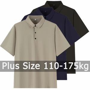 폴로 셔츠 남성 반팔 폴로 빅 사이즈 5XL 6XL 7XL 110-175kg 루즈 셔츠 오버 사이즈 탑 플러스 사이즈 남성 의류