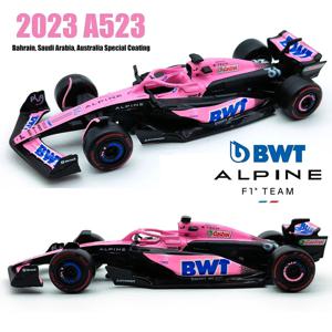 부바고 1:43 알파인 F1 팀 A523 2023 # 10 피에르 가슬리 # 31 Esteban Ocon 합금 자동차 다이캐스트 모델 장난감 수집품 경쟁