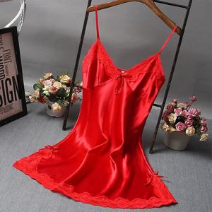 숙녀 랩 드레스 여성 잠옷 통기성 경량 란제리 잠옷 Nightdress 가운 새틴 부드러운 패션