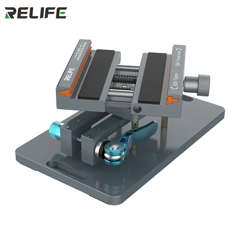 Relife RL-601S 2-in-1 미끄럼 방지 360 °   iPhone Samsung Huawei용 회전 고정 장치 클램프 홀더 뒷면 커버 유리 수리 제거