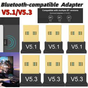 USB Bluetooth 호환 5.3 어댑터 음악 수신기 어댑터 플러그 앤 플레이 지원 Windows 11/10/8.1 데스크탑 PC 용 무선 어댑터