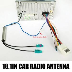 자동차 특수 라디오 안테나 AM/FM 오디오 라디오 신호 증폭기 AUDI 18.1 'I5B8 용 듀얼 Fakra RF 라디오 안테나 공중 어댑터