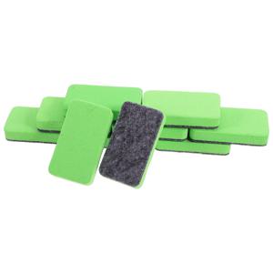 10 Pcs 미니 녹색 펠트 화이트 보드 지우개 칠판 클리너 드라이 지우개 사무용품 교실 도구 교사 선물