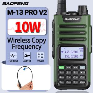 Baofeng M-13 Pro V2 에어 밴드 워키 토키 장거리 무선 복사 주파수 멀티 밴드 NOAA Type-C AM 양방향 라디오
