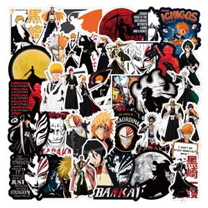 10/30/50pcs 구로사키 이치고 블리치 만화 스티커 소녀 Rukia Inoue 스티커 자동차 노트북 스케이트 보드 전화 Kenpachi Anime 데칼