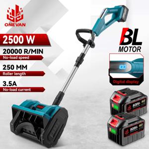 ONEVAN 2500W 브러시리스 전기 Snowplow 무선 스노우 셔블 리튬 전기 스노우 스위퍼 안뜰 거리 21V 배터리