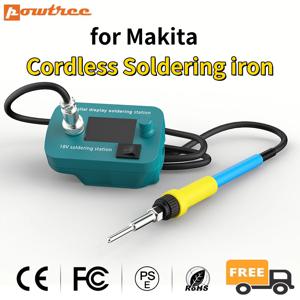 마키타 14.4~18V 배터리 300용 무선 전기 납땜 인두 ° C-510 ° C 조정 금속 용접 총 토치 수리 도구 ﻿