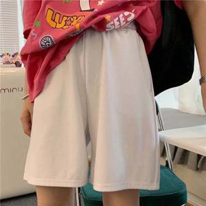 여성용 여름 패션 러닝 반바지, 캐주얼 조깅 스포츠, 짧은 솔리드 탄성 허리, 느슨한 건조 체육관 스포츠 바지, 넓은 다리 Y2k