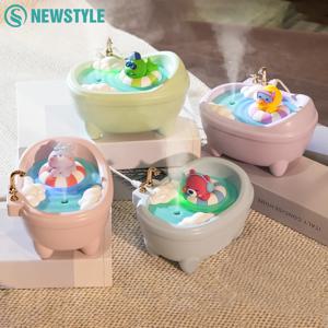 귀여운 동물 공기 가습기 욕조 모양 에센셜 오일 디퓨저 340ML 용량 물 탱크 가습기 다채로운 야간 조명