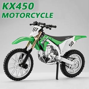 1:12 가와사키 KX450 합금 오토바이 미니어처 모델 장난감 다이캐스트 자동차 앞바퀴 조향 충격 흡수 소년의 수집품