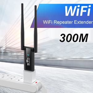 USB 2.4G 300Mbps 무선 WiFi 리피터 익스텐더 라우터 Wi-Fi 신호 증폭기 부스터 PC 용 장거리 네트워크 카드 어댑터