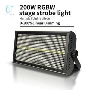 200W LED RGBW 4 in 1 48 영역 스트로브 라이트 화이트 8000K DMX 슈퍼 브라이트 Dj 벽 와셔 바 스트로브 라이트 무대 조명 효과