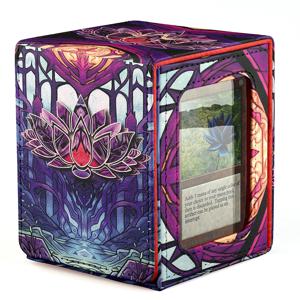 TCG 데크 박스 OPCG 트레이딩 카드 매직 커맨더(디스플레이 창 포함)는 120개 이상의 싱글 슬리브 카드를 보유할 수 있습니다. 마그네틱 PU 가죽 상자 선물
