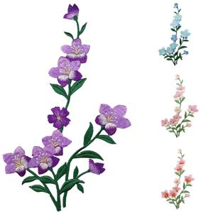뒷면 접착제가 있는 탈착식 DIY 꽃 다림질 스티커, 꽃 모양 데칼, 의류 액세서리, 스커트 장식
