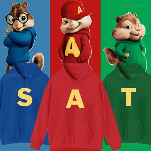 Alvin and The Chipmunks: The Squeakquel의 풀오버 여성 Manfashion 드롭 숄더 스웨트셔츠가 베스트 프렌드 후디에 출시되었습니다.