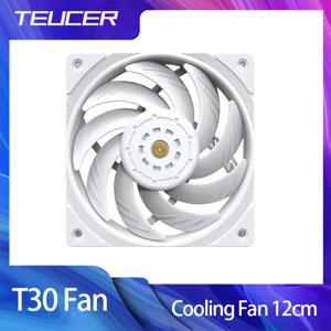 TEUCER T30 컴퓨터 케이스 선풍기, 12cm 4 핀 PWM CPU 쿨러 선풍기 PC 케이스, 무소음 선풍기 120mm