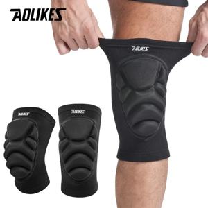 AOLIKES 1쌍 무릎 팔꿈치 패드, 작업용 두꺼운 스폰지 충돌 무릎 패드, 농구 레슬링 축구 배구 사이클링