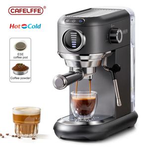 Cafelffe 커피 메이커 핫 앤 콜드 DG 캡슐 Nes 소형 캡슐, ESE 포드 그라운드 카푸치노 에스프레소 머신, 카페테라 19 바, 4 인 1, 19바 고압 추출, 7단계 물량 선택.