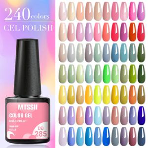 MTSSII 6ml 240 색상 젤 매니큐어 네일 용품 다채로운 누드 핑크 그린 블루 세미 퍼머넌트 네일 아트 UV 젤 네일 광택제