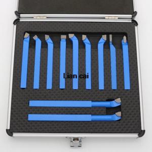 11pcs 금속 선반 터닝 도구 선반 도구 막대 산업용 초경 용접 CNC 초경 납땜 팁 커터 도구 비트 커팅 키트