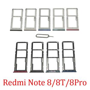 Xiaomi Redmi Note 8 Por 8T 전화 SIM 칩 카드 슬롯 홀더 서랍 부품 Redmi 8T 8 Pro 용 전화 SIM SD 카드 트레이