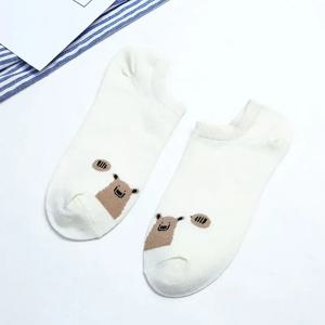패션 짧은 발목 양말 여성 여름 곰 보트 양말 동물 만화 귀여운 카와이 양말 코튼 통기성 봄 하라주쿠
