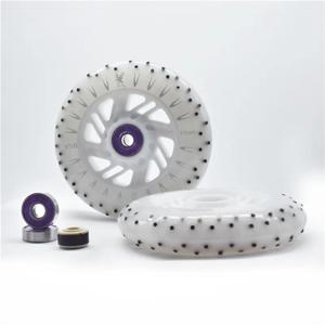 110mm 100mm 90mm 속도 LED 휠 104 208 Firestone 스파크 삽입 인라인 스피드 스케이트 샤인 플래시 휠 ILQ-11 베어링 2pcs