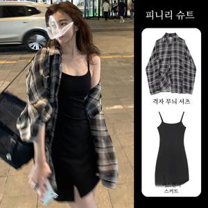 여성용 셔츠 긴팔 격자무늬 스트리트 폴로넥 여성용 얇은 긴팔 격자무늬 여성용 셔츠 코튼 긴팔 셔츠 셔츠 상의 셔츠