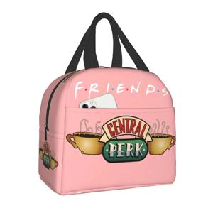 클래식 TV 쇼 Central Perk 친구 점심 가방 여성용 쿨러 절연 도시락 상자 어린이 학교 작업 피크닉 식품 보관 가방