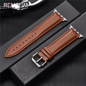 송아지 가죽 정품 가죽 시계 밴드 38mm 40mm 41mm iwatch 8 7 6 5 4 3 SE 손목 스트랩 교체 42mm 44mm 45mm Apple Watch 용