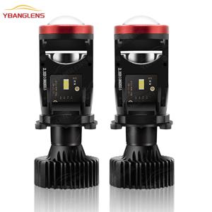 2pcs H4 LED 프로젝터 미니 렌즈 자동 H4 LED 헤드 라이트 전구 키트 변환 높은 빔 낮은 빔 120W 터보 팬 자동차 조명 램프