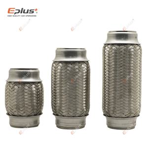 EPLUS 자동차 배기 튜브 텔레스코픽 유연한 연결 브레이드 벨로우즈 스테인레스 스틸 머플러 파이프 커넥터 용접 유니버설