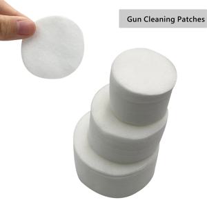 두꺼운 500PCS 총 청소 패치 천으로 전술 라운드 총 소총 권총 권총 유지 보수 사냥 슈팅 액세서리 닦아