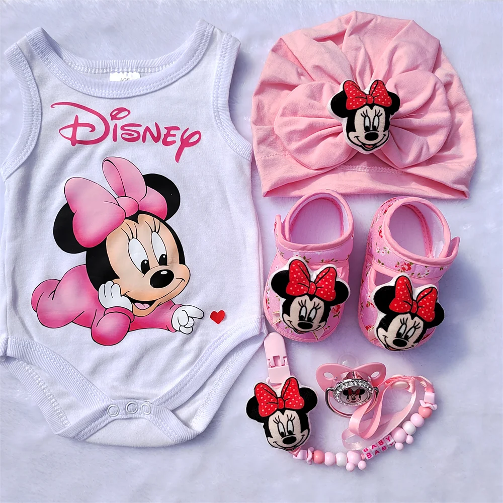 미니 마우스 사랑 귀여운 여름 재미 아기 크롤러 유아 면화 모자 정장 onesies 펑키 신생아 스타킹 아기 아기 용품