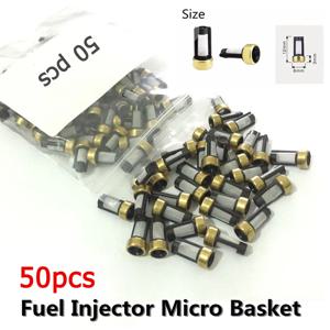 50pcs 6*3*12mm 연료 인젝터 마이크로 바구니 필터 연료 인젝터 마이크로 바구니 필터 ASNU03C 인젝터 수리 키트