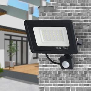 LED 투광 조명 100W 50W 30W 20W 10W PIR 모션 센서 IP66 방수 LED 220V 매달려 외부 야외 벽 램프 스포트라이트