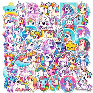 10/30/50PCS 유니콘 비행 PVC 스티커 미적 장식 Scrapbooking 어린이 한국어 편지지 학교 용품 어린이위한
