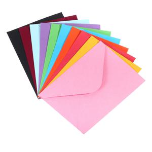 50Pcs 캔디 컬러 빈 미니 종이 봉투 편지 결혼식 파티 초대장 인사말 카드 선물 명함 봉투