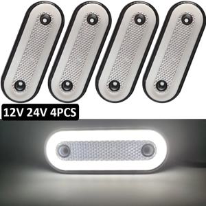 4pcs 12V 24V LED 트럭 사이드 마커 라이트 트레일러 조명 Isuzu 용 DAF 트럭 용 Scania 용 반사판 Van Camion 클리어런스 라이트