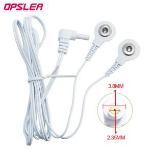 수십 EMS 마사지 용 양방향 2.35mm 플러그 와이어 전기 신경 근육 자극기 전극 패드 용 전극 케이블 라인 와이어