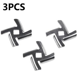 1/3 개/대 고기 Mincer 칼 스테인레스 스틸 보어 8mm 4 블레이드 사각형 구멍 주방 고기 분쇄기 부품