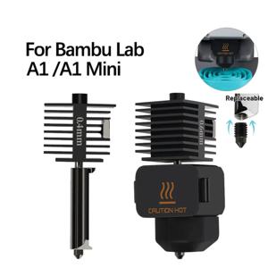 Bambu Lab A1/A1 미니 고속 핫 엔드 어셈블리 용 핫 엔드 키트 0.2/0.4/0.6/0.8mm 경화 강철 노즐 3D 프린터 부품