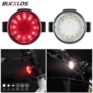 BUCKLOS 자전거 전면 및 후면 LED 램프, 방수 USB 충전식 손전등, 자전거 미등 사이클링 랜턴