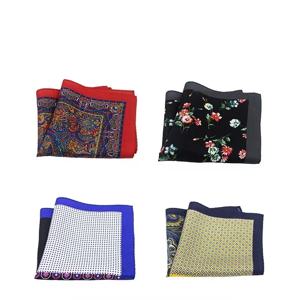30*30cm 남자를위한 진짜 실크 포켓 스퀘어 포켓 장식 손수건에 대한 꽃 솔리드 컬러 격자 무늬 양복
