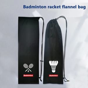 새로운 배드민턴 라켓 벨벳 가방 부드러운 두꺼운 보관 가방 Drawstring 포켓 휴대용 테니스 라켓 보호 커버