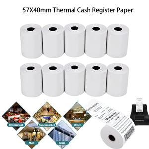 금전 등록기 감열지 롤 57x40mm 영수증 용지 롤 POS 열전사 프린터 용지 신용 카드 용지 슈퍼마켓