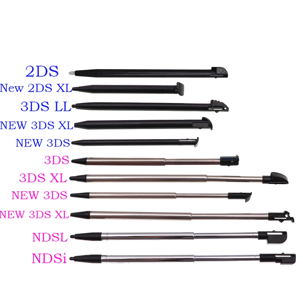 1pcs 금속 텔레스코픽 스타일러스 플라스틱 스타일러스 터치 스크린 펜 2DS 3DS 새로운 2DS LL XL 새로운 3DS XL NDSL DS Lite NDSi NDS Wii