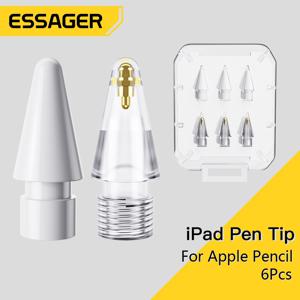 Essager 6Pcs 연필 팁 Apple Pencil 용 1st 2nd Generation Tip Apple Pencil Nib 교체 팁 Apple Pencil 2 용