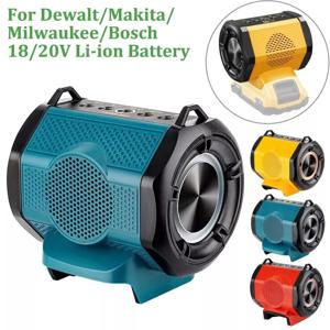 Milwaukee/Makita/Dewalt/Bosch 18V 20V 배터리 용 Bluetooth 스피커 (USB Type-C 포트 충전 플레이어 라우드 스피커 앰프 포함)